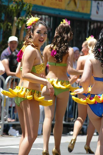Girls at San Francisco Carnival 2010 wearing Banana Dress