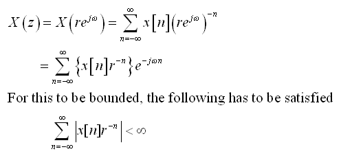 convergence in zdomain