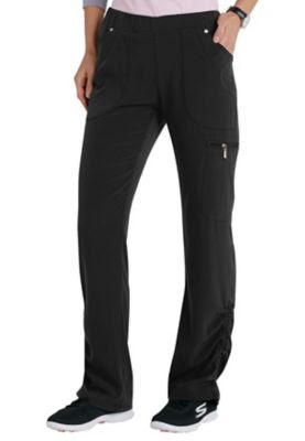 Beyond Scrubs Active Peri Ruched Hem Scrub Pants - Black - TXL