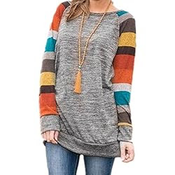PinupArt Women's Color Block Long Sleeve Sweatshirt Cotton Jersey Tunic Tops  PinupArt  (67)  Buy new: $17.99