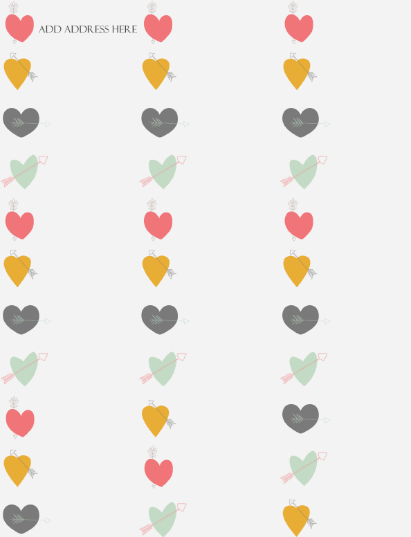Hearts & Arrows Valentine Labels by Catherine Auger | Worldlabel Blog