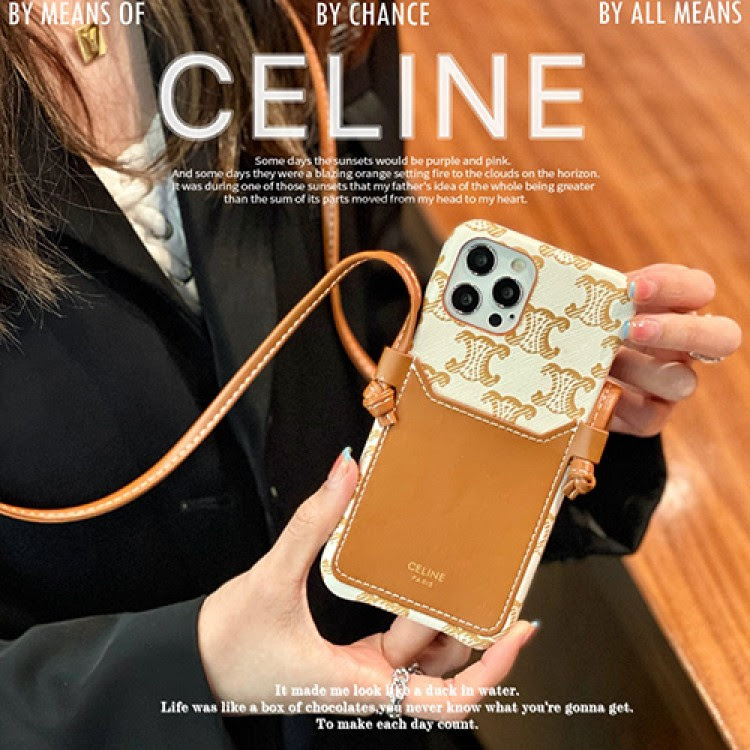 Celine アイフォン13pro 13promax 13miniケース 収納バッグ型 Iphone12promax 12pro 12mini革カバー ファッション お洒落 男女