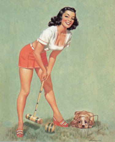 vintage pin up art. is very vintage pinup too.