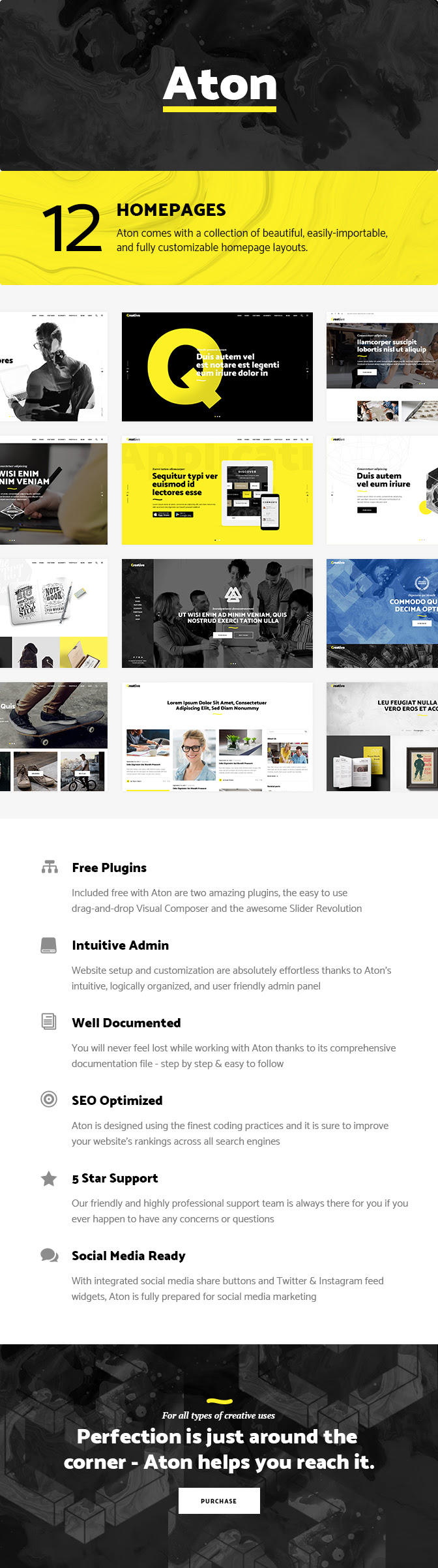 Aton - A Creative Theme for Modern Design Agencies and Freelancers (Portfolio)