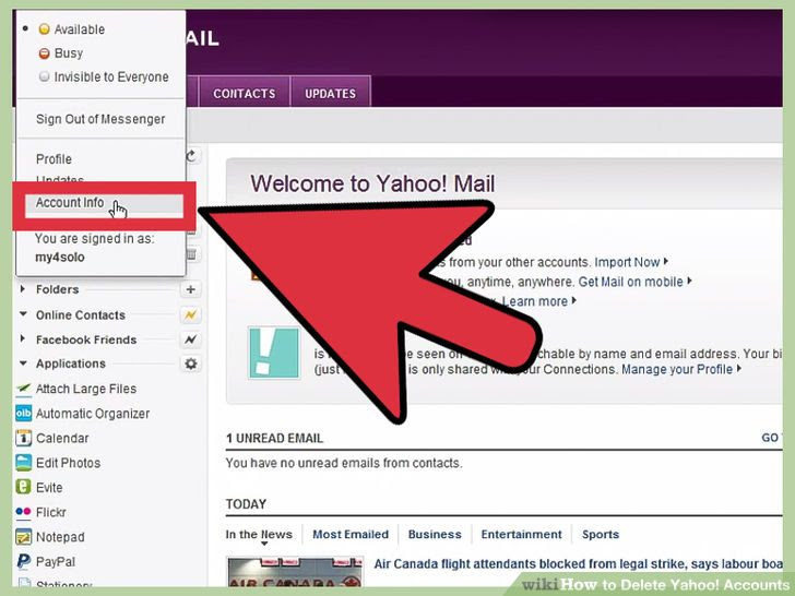 How to Delete Yahoo! Accounts: 5 Steps (with Pictures ...