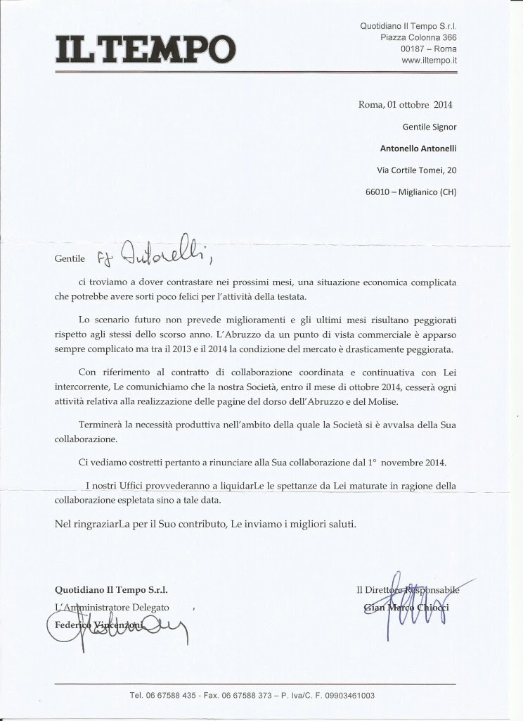 Come finisce un rapporto di 22 anni: “Il Tempo” chiude e ...