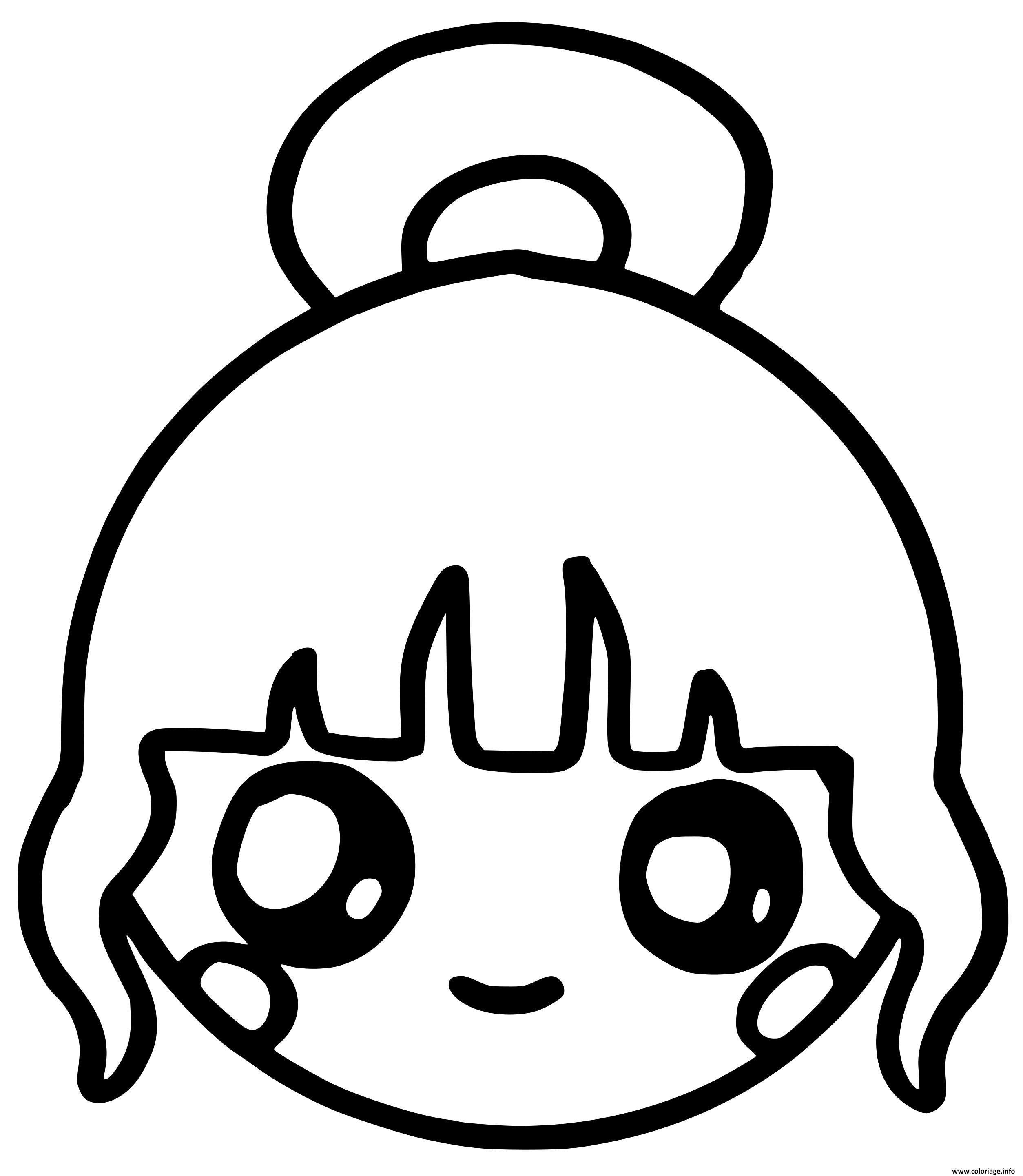 Coloriage fille kawaii  JeColorie.com