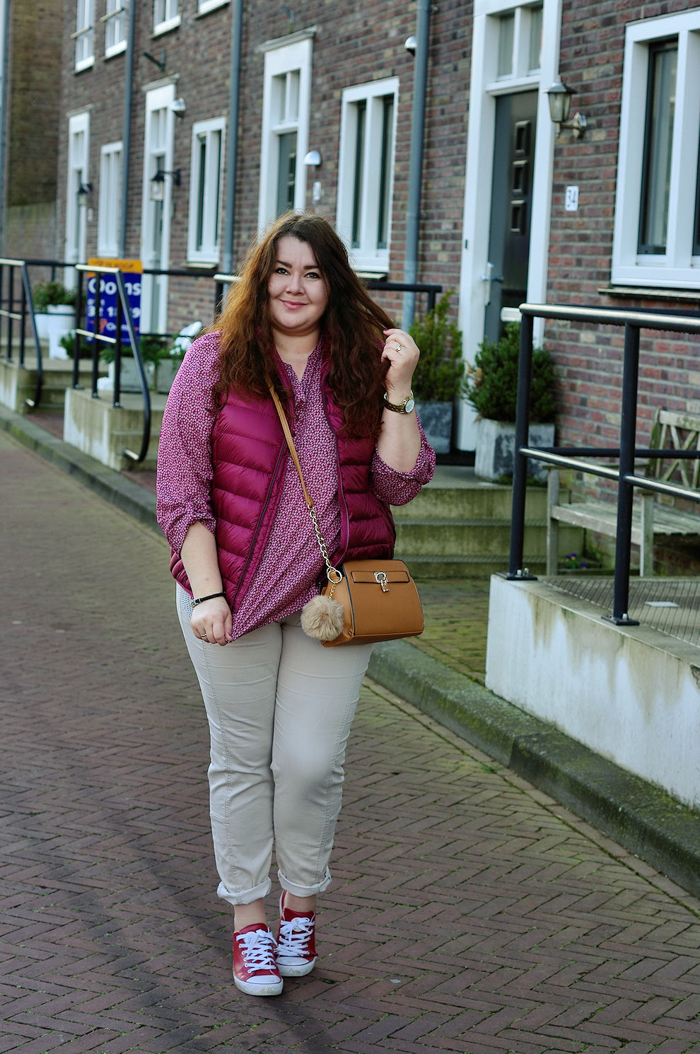 Große Größen Plus Size Fashion Blog Ernstings family red down vest
