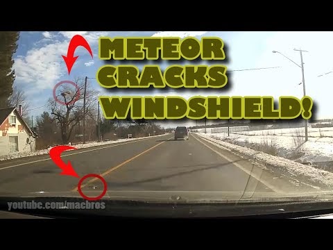 Meteor Cracks Car Windshield!