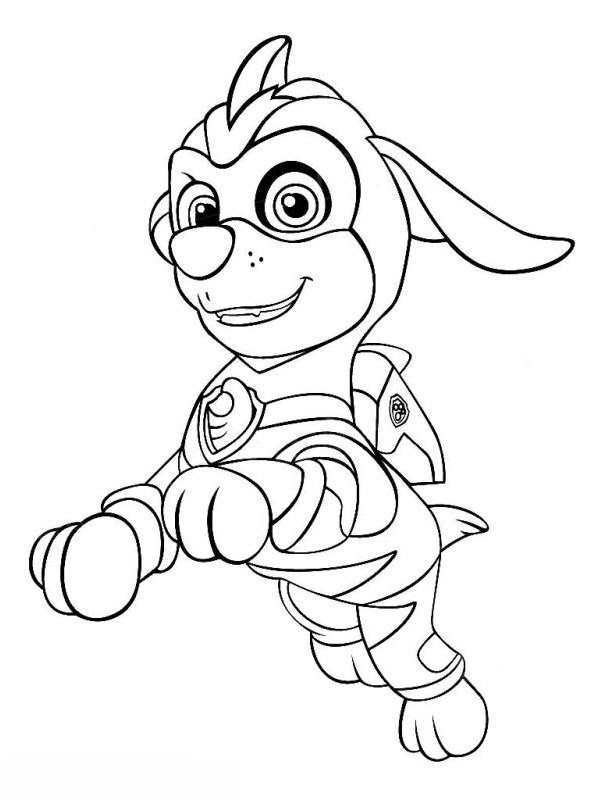 Kids-n-fun.de | Malvorlage Paw Patrol Mighty Pups Zuma