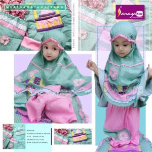 Sanaya Kids Collection Mukena Anak Mukena Terusan Sarung Anak