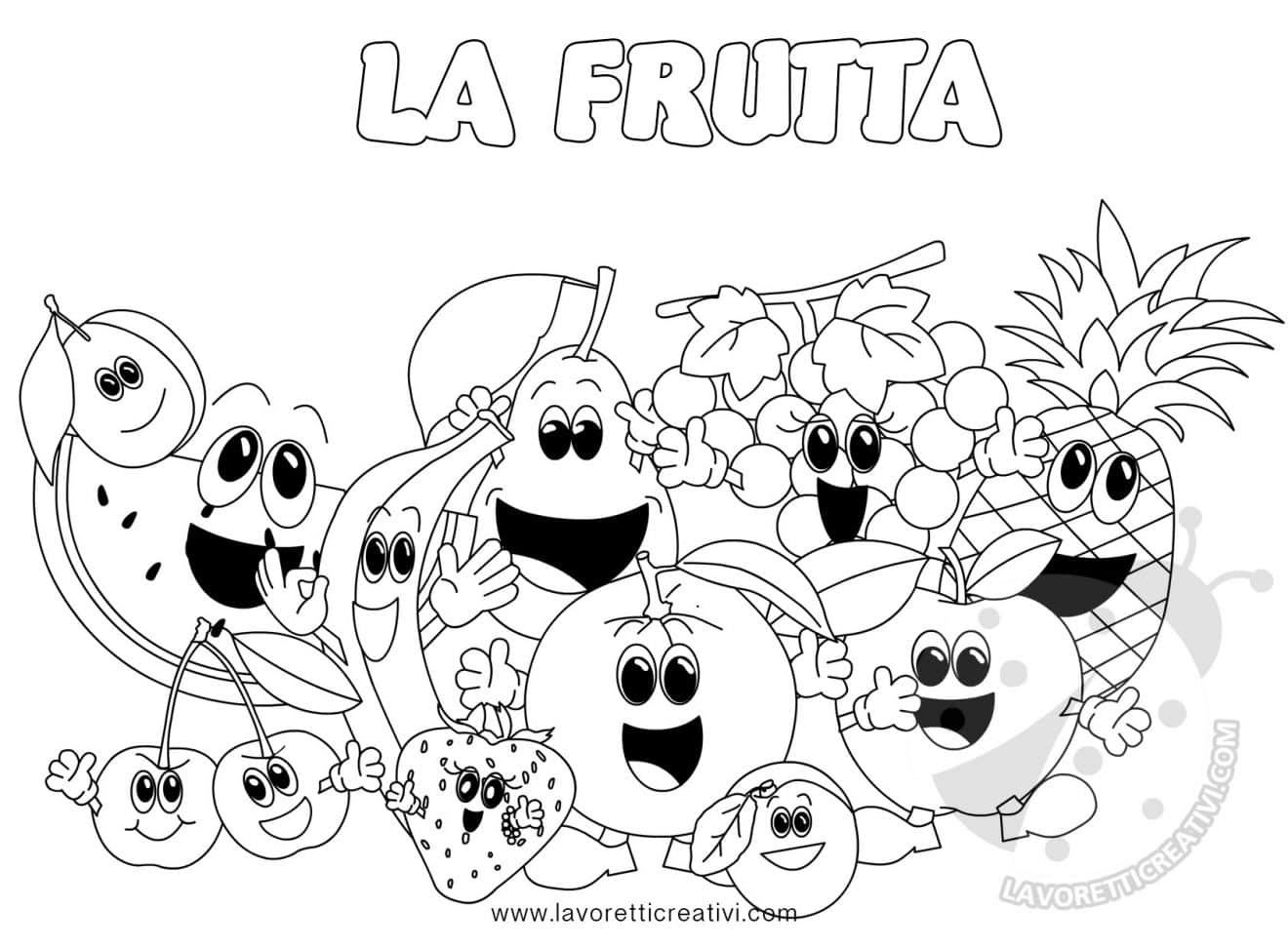 Super Frutta Disegni da colorare per bambini YW83