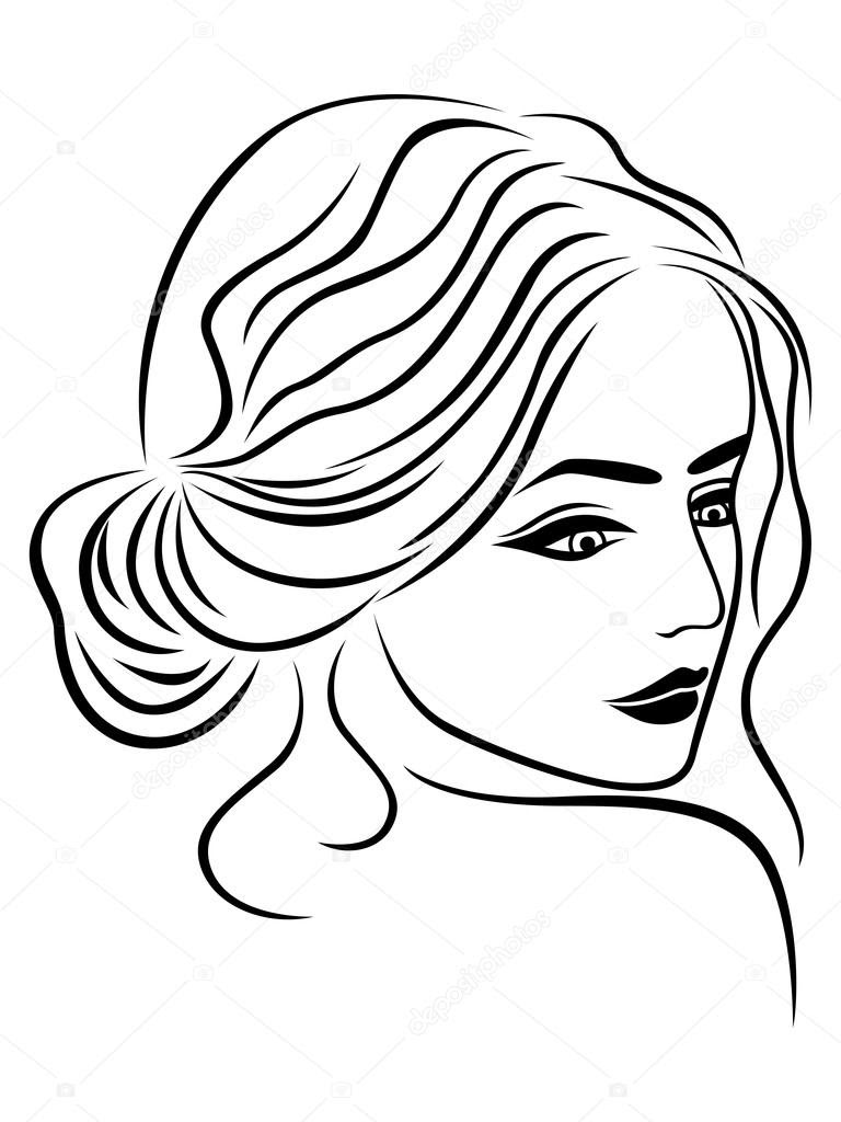 Download Female Face Drawing Outline at GetDrawings | Free download
