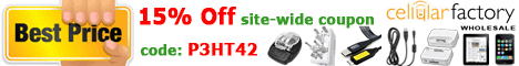 15% off any order site-wide at CellularFactory.com