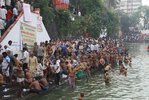 As I Cannot Shoot The Banks of the Ganges I Shot Banganga on Pitru Paksh by firoze shakir photographerno1