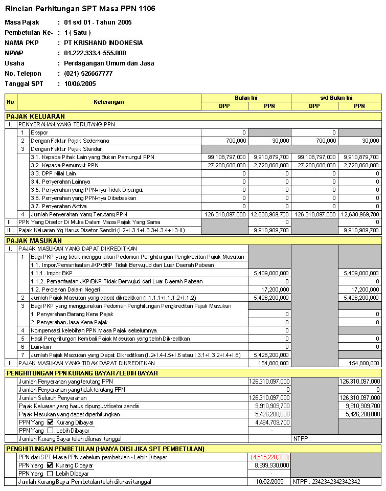 Contoh Z: Contoh Faktur Sederhana