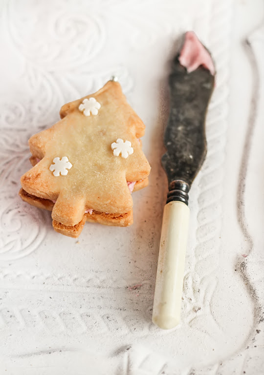 Ginger Shortbread with Cherry Icing