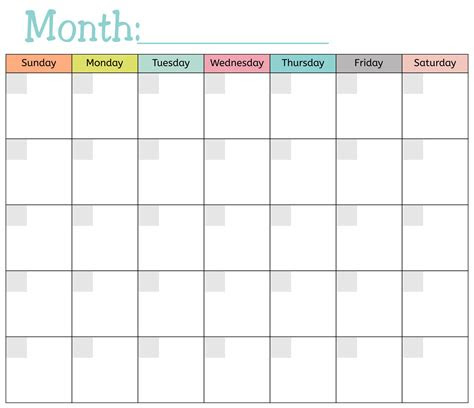  printable monthly calendars
