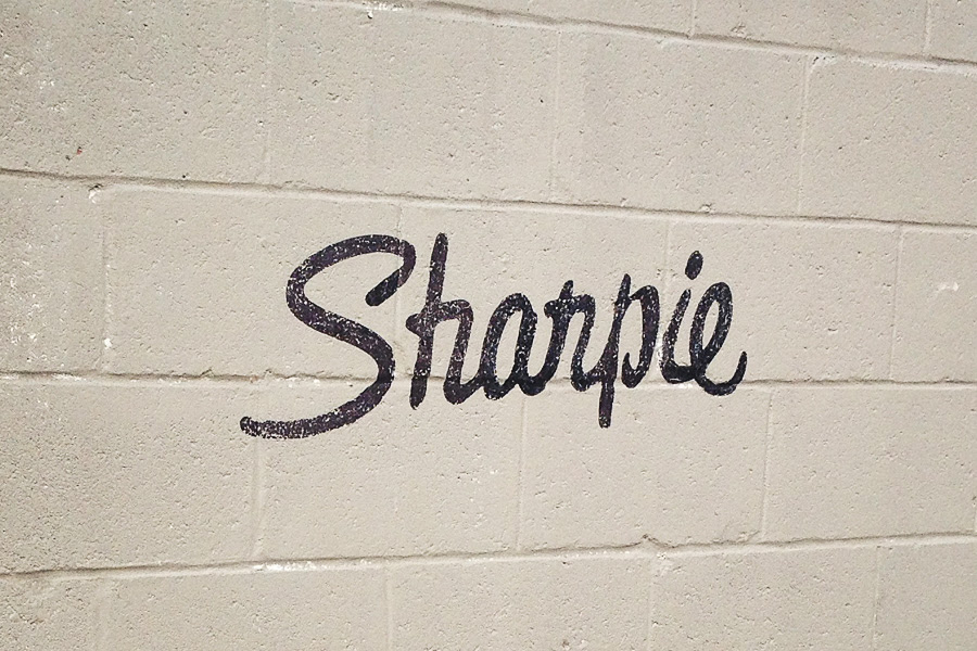 pro bono promo, street art, brampton, logos, graffiti using products, logos made from products