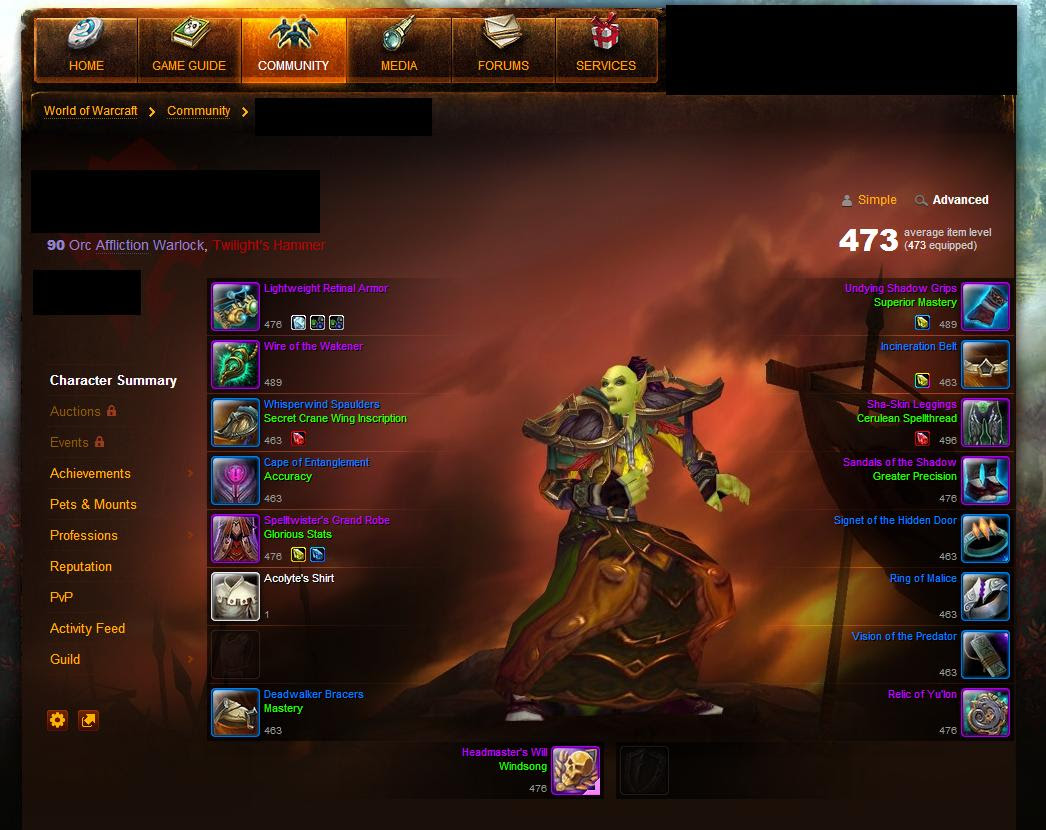 Thread: Level 90 Warlock - 473ilvl - EU Horde Twilights Hammer