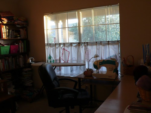 The evening light through my studio window