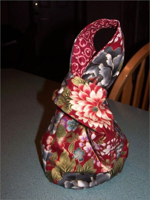 Japanese Knot Bag.  DIY step-by-step tutorial.
