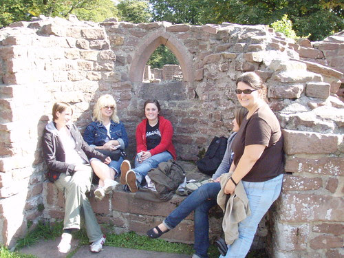 Students exploring some ruins in Heidelberg