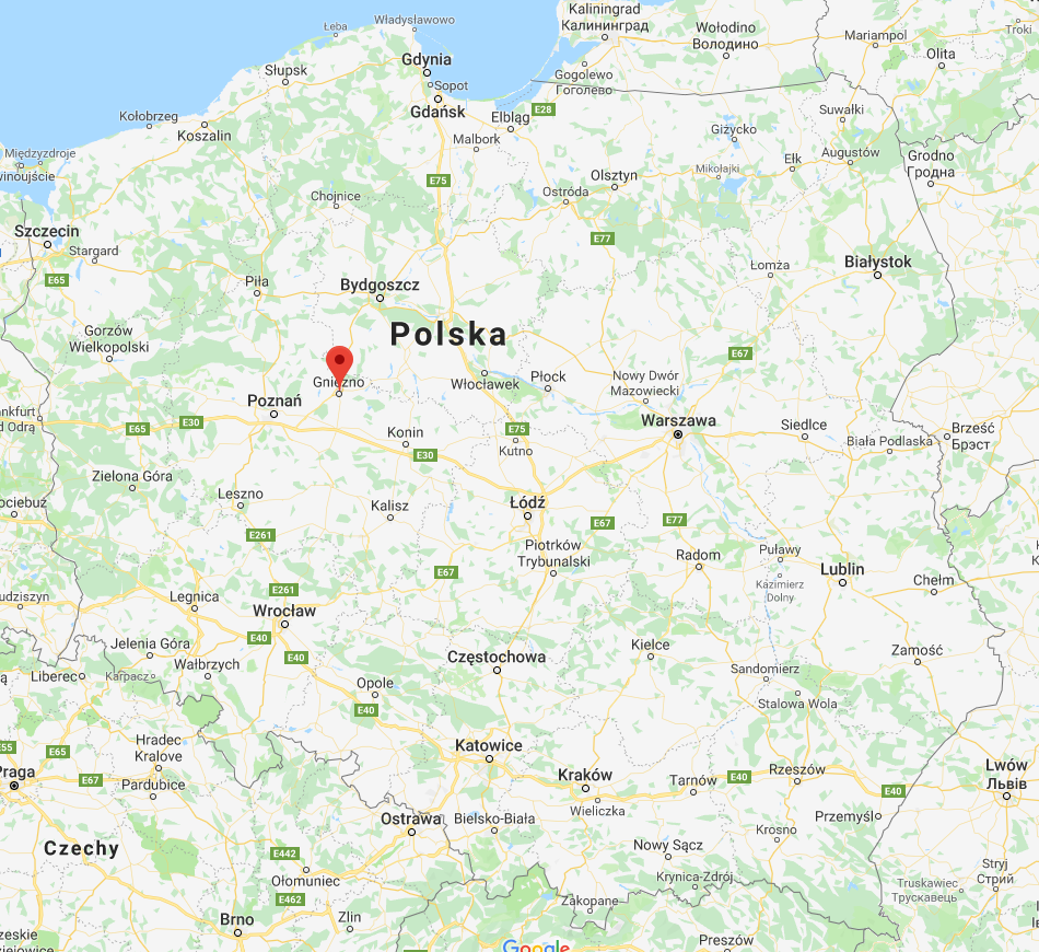 mapa gniezno Gniezno na mapie Polski | Gniezno Start