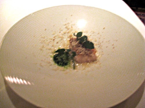 Manresa - Los Gatos, CA - November 20, 2010 - Black Bass with Walnut Oil and Wild Watercress