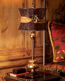 Horchow Embossed Shade Lamp