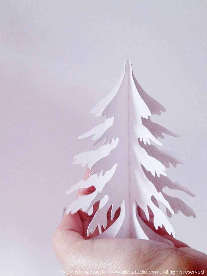 Download 3D Christmas winter / snow tree cutting files by AlaaStudio