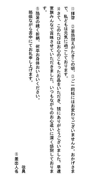 お中元のお礼状のマナーと書き方とは ビジネス 個人別の例文もご紹介 いいもの探訪 Jr東海