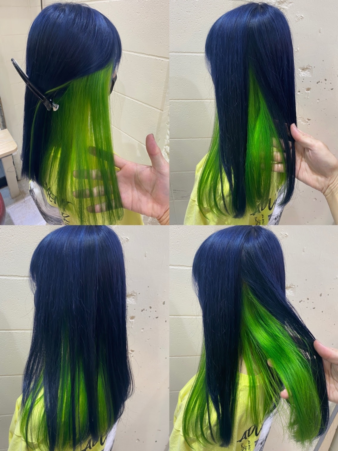 グリーンヘアカラー 緑カラー マットグリーンカラーにしてみたい方の参考カラー写真 Sherry 原宿美容室