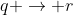 q \rightarrow r