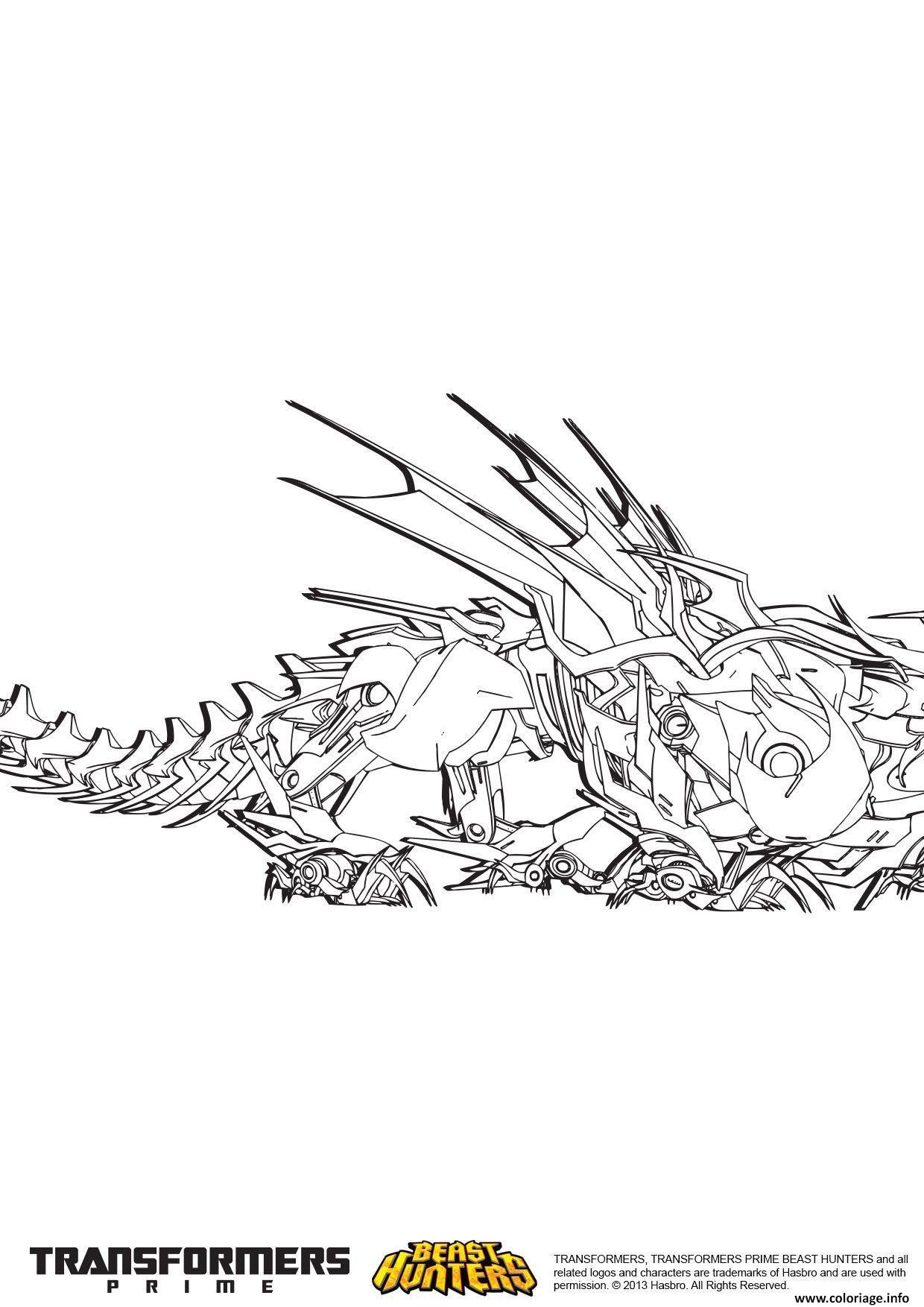 Coloriage Gulli Transformers Prime Beast Hunters Predaking 4