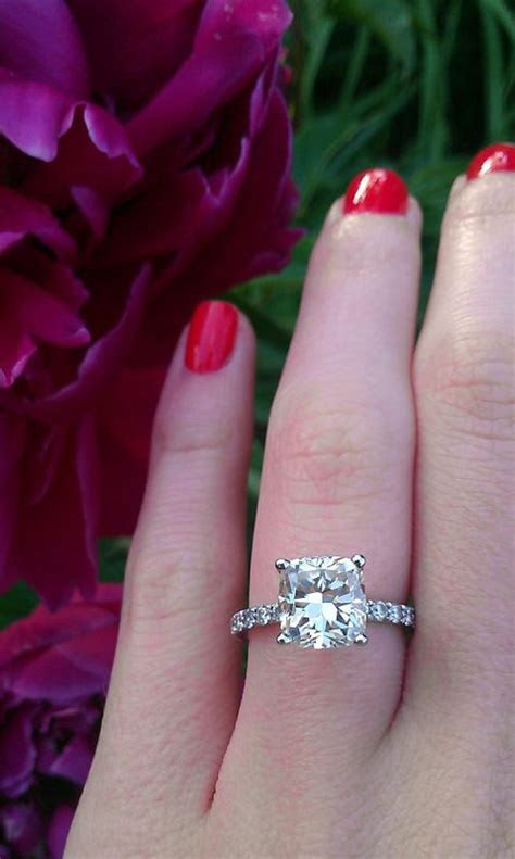 18k massives gold, 1 karat marquise schnitt diamant. My beautiful 2+ carat cushion cut engagement ring