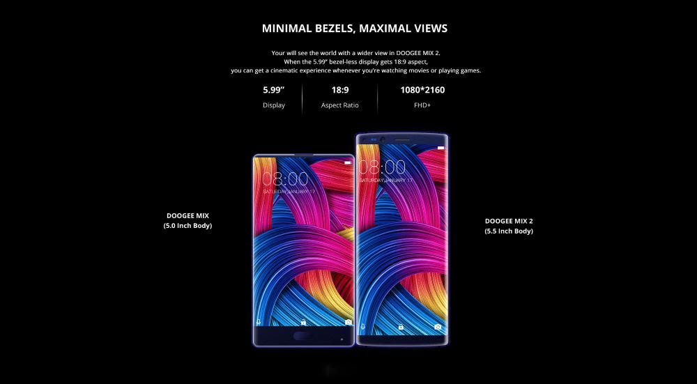 Doogee Mix 2 : un clone du Galaxy Note 8 avec 4 capteurs photo - 1000 x 551 jpeg 48kB