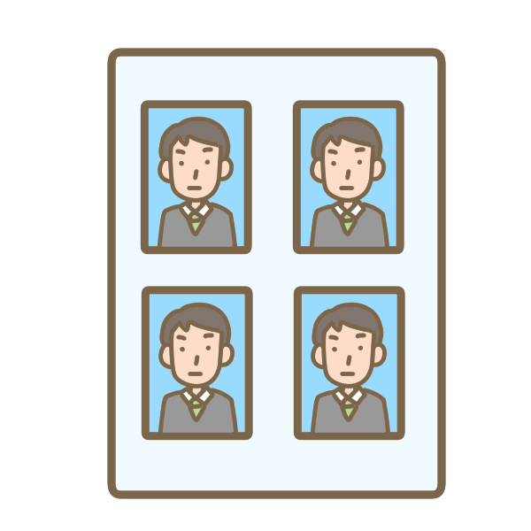 証明写真 男性 のイラスト かわいいフリー素材が無料のイラストレイン
