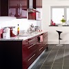Burgundy Cabinet Modern Kitchen