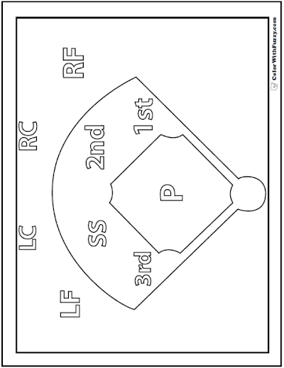 Baseball Field Coloring Pages Printable
