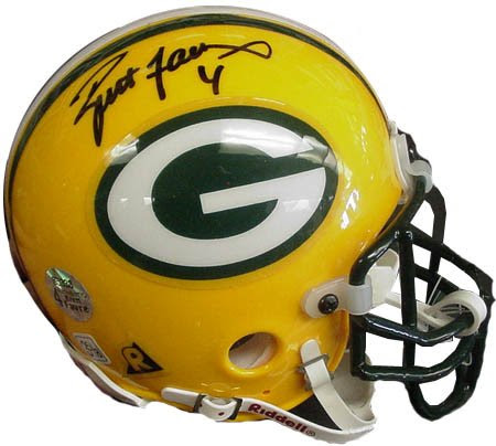 Brett Favre Football Helmet-Mini
