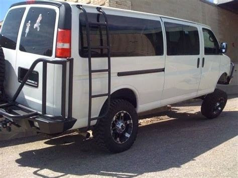 gm  van  aluminess rear bumper  ladder chevy