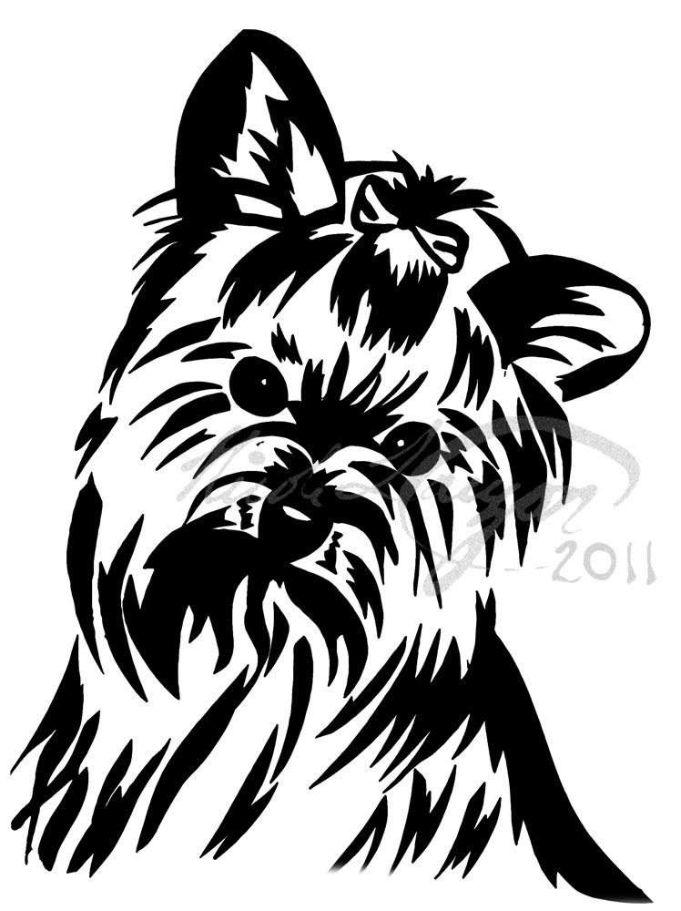 Download Yorkie Dog Silhouette at GetDrawings | Free download