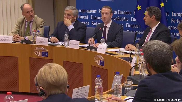 Brüssel EU-Parlament | Mark Zuckerberg, Facebook-CEO (Reuters/Reuters TV)