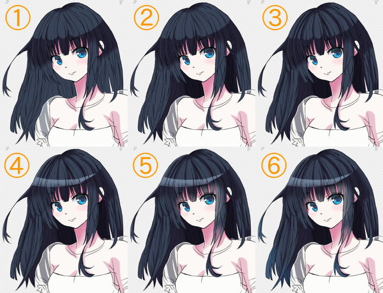 猫と描くスマホ絵 影の色塗り