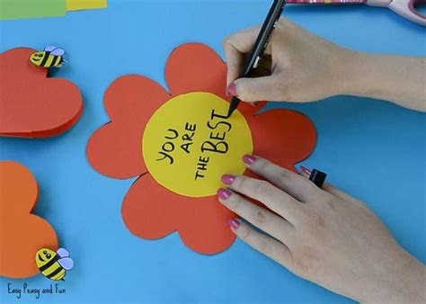  paper heart flower craft with template flower crafts flower heart
