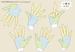 手のイラスト資料集 Hand Reference Hato King