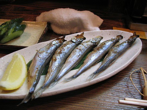 Dinner in Japanese style bar