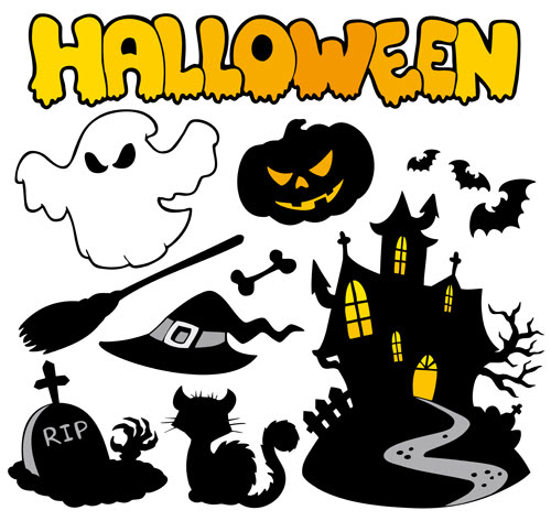 Download halloween series silhouette art vector - Vector Festival ...