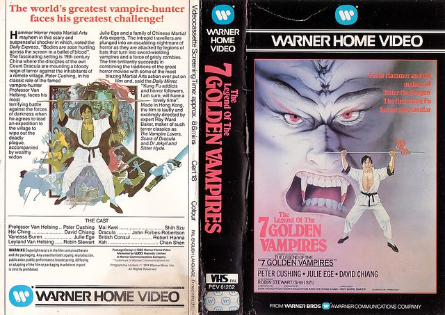 THE LEGEND OF THE 7 GOLDEN VAMPIRES (VHS Box Art)